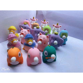 Squishy thú thổi bong bóng kẹo cao su