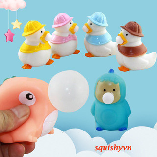 Squishy thú thổi bong bóng kẹo cao su