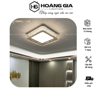 Đèn Ốp Trần Pha Lê Cao Cấp - 3 Chế Độ Ánh Sáng - Có Điều Khiển Từ Xa