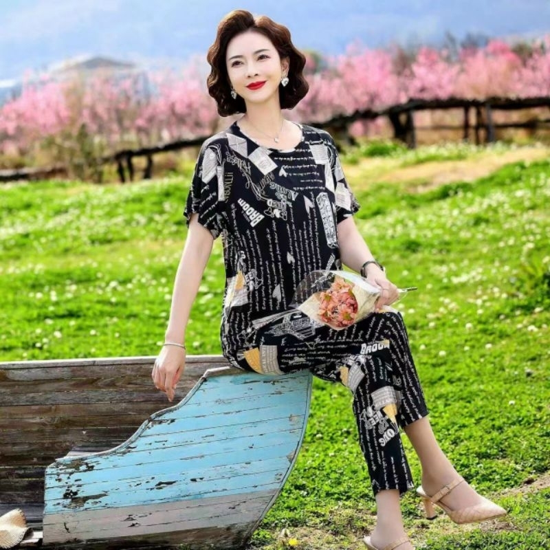 Bộ đồ trung niên tay thun lạnh tàu cao cấp mát rượi hàng QCCC