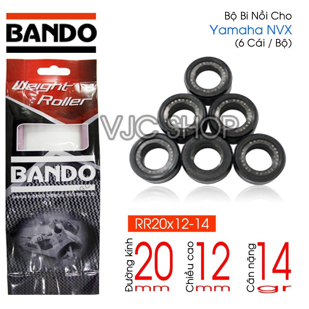 Bộ 6 bi nồi Bando cho xe Yamaha NVX (14g)