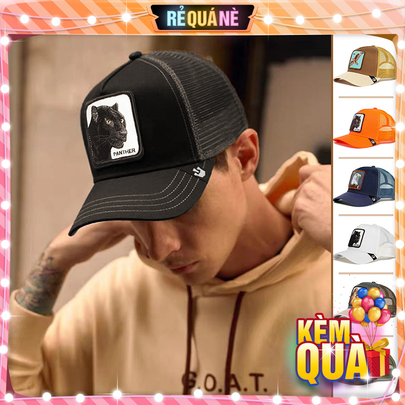 Nón Kết Nam Nữ Kiểu Hàn Phối Lưới Thoáng Mát Hình Con Vật Cực Ngầu RQN2327