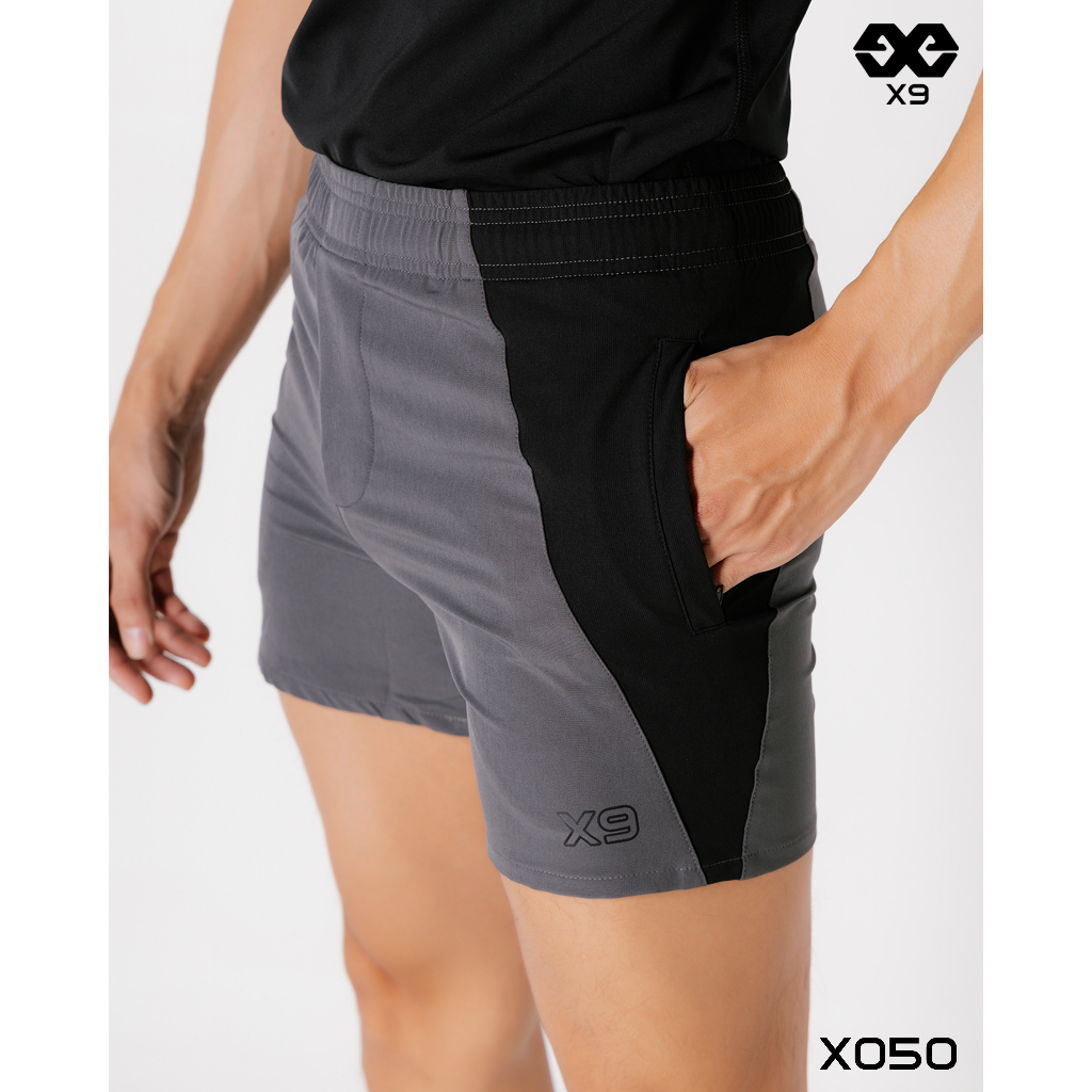 Quần Đùi Thun Nam SlimFit Ngắn Ngang Đùi Squat Tập Gym Thể Thao Chạy bộ Cầu lông - X9 Sportwear - X050