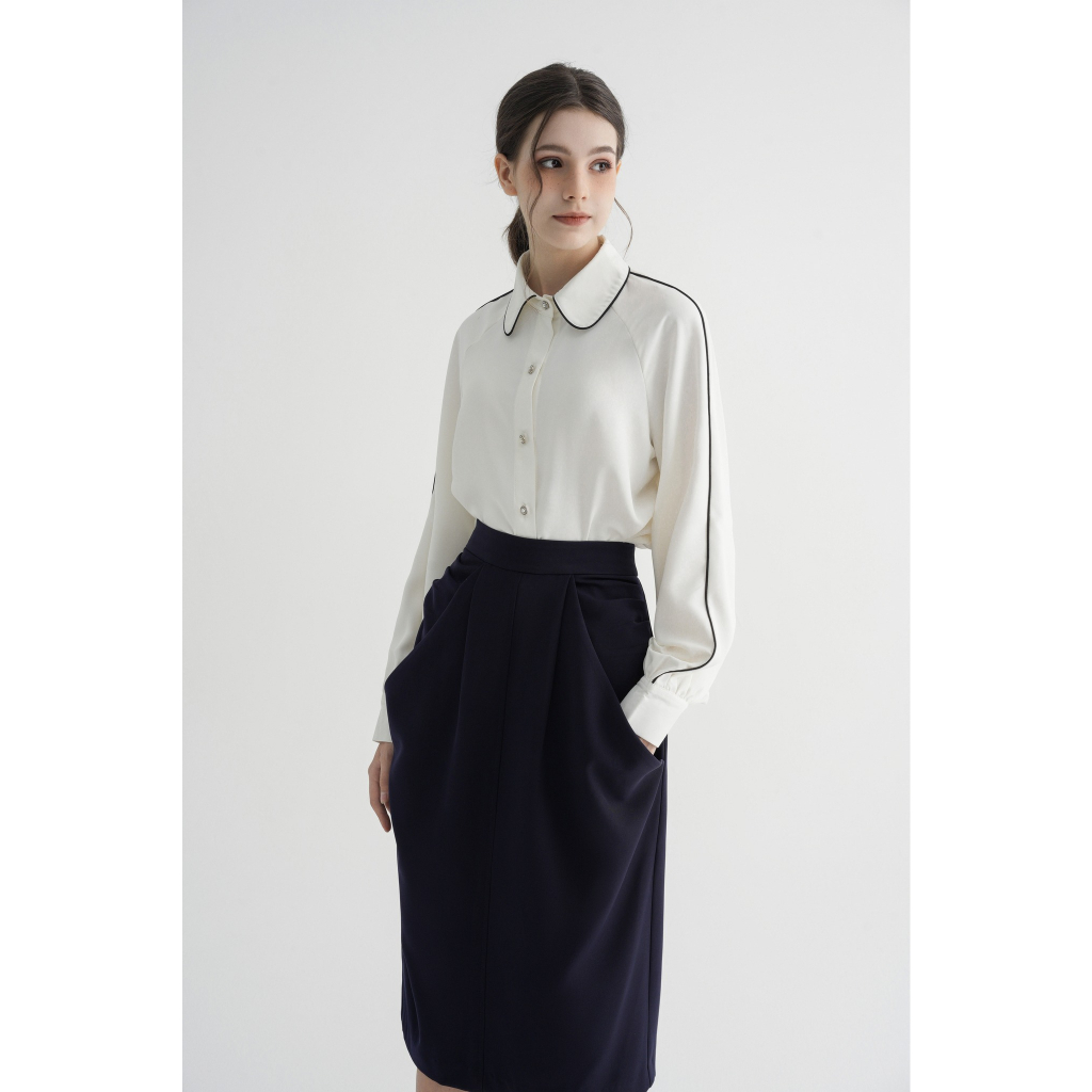Jennie Skirt - TIT.Elegant - Chân váy thiết kế suông nhún vạt