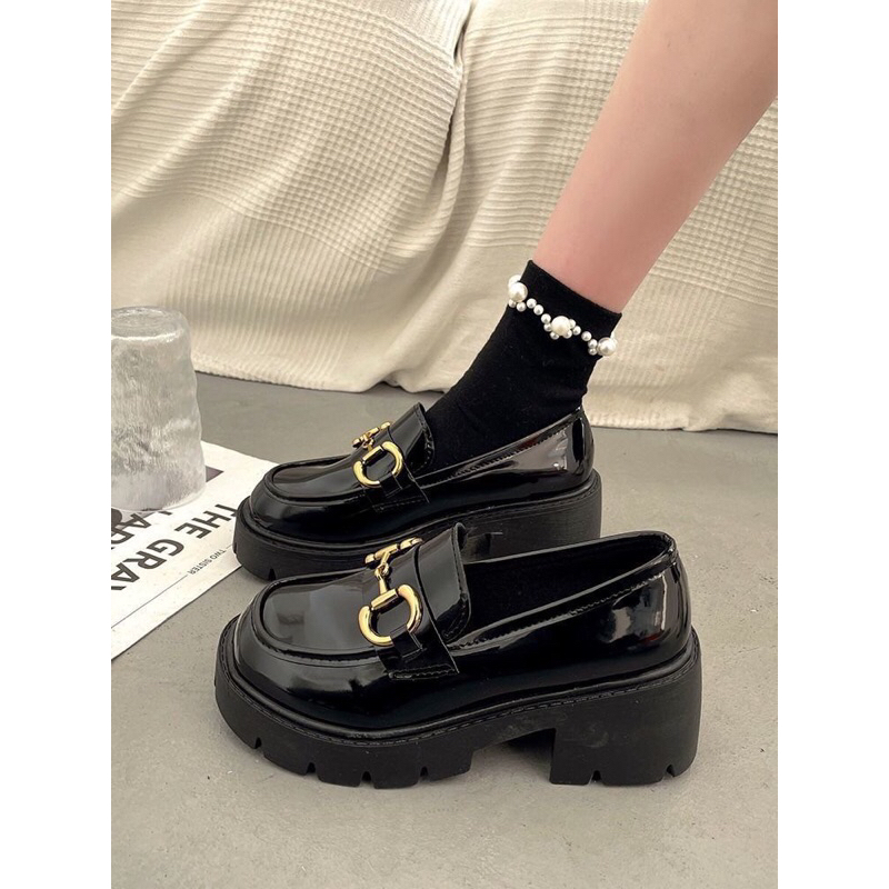 Giày da xích đế móc câu chất da mềm