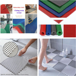 [FREESHIP] THẢM CHỐNG TRƠN TRƯỢT LÓT SÀN, NHÀ BẾP, NHÀ TẮM (CAO SU LƯỚI 45X45cm - GHÉP NỐI 30*30cm)