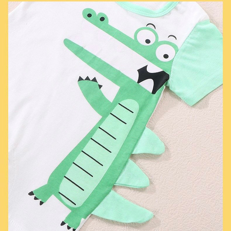 Body đùi cộc tay trắng hàng Quảng Châu mỏng mát cho bé mặc hè