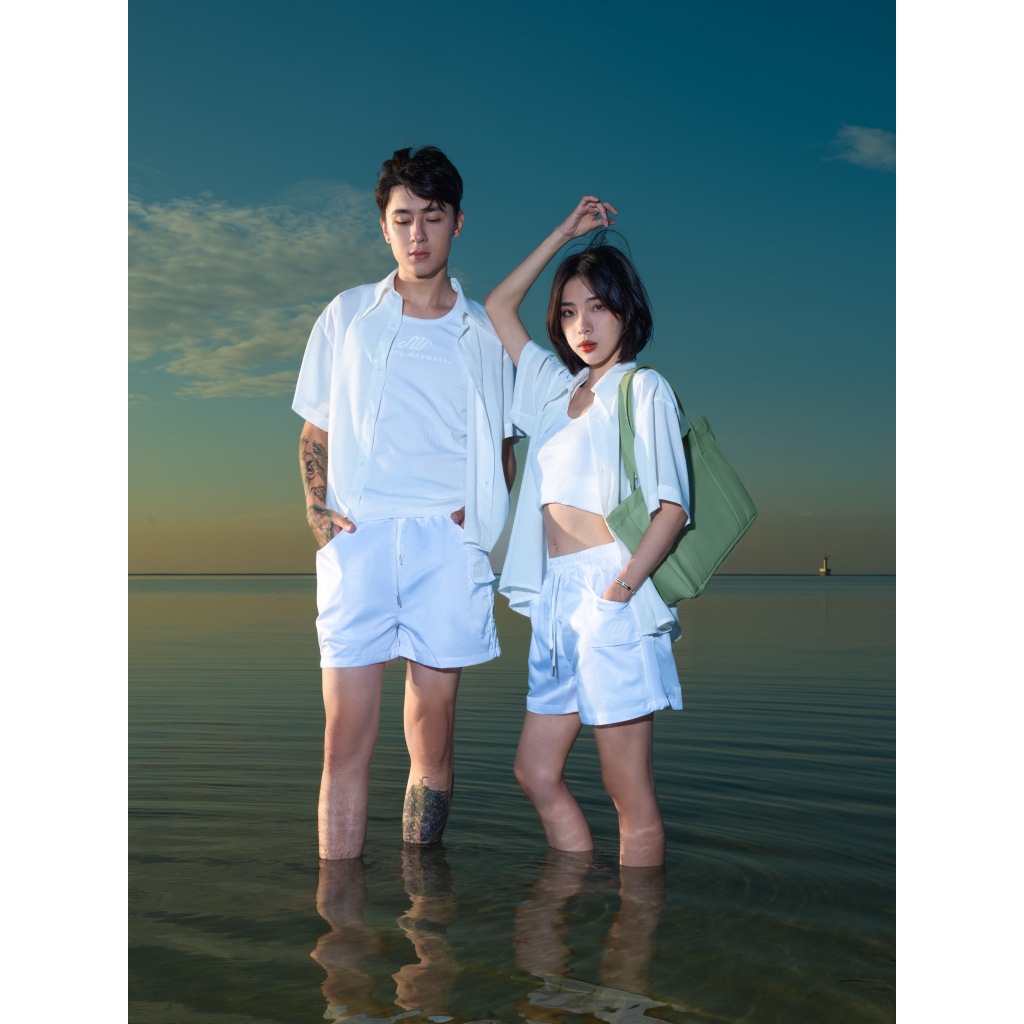 Degrey.madmonks Quần short thể thao dù đen lót lưới - DMQS