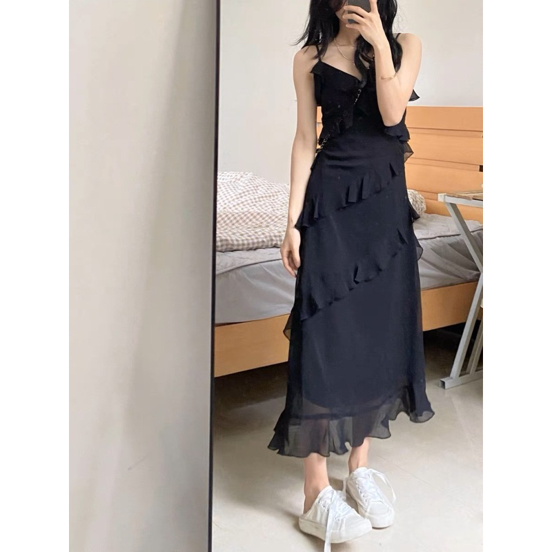 Váy Hai Dây Voan Dày Đặn Thoáng Mát Đi Biển