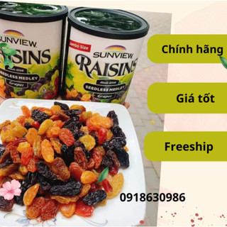 Nho Khô Mỹ Raisin Sunview không hạt vị thập cẩm 425g