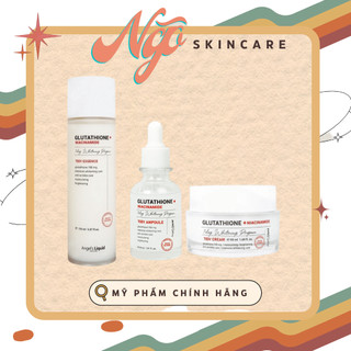 Bộ Sản Phẩm Kem Dưỡng, Nước Thần,Huyết thanh Angel's Liquid Glutathione Plus Niacinamide Serum & Cream