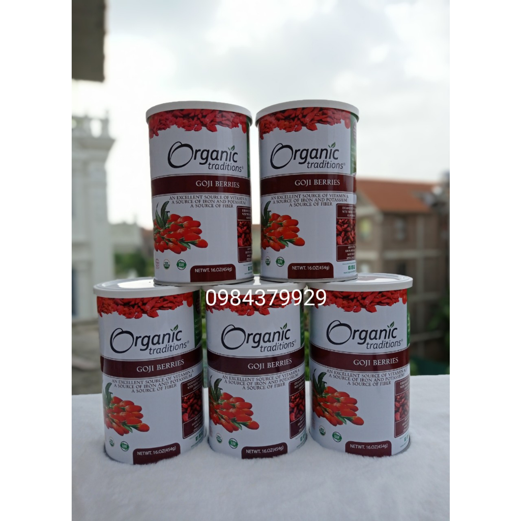 Kỷ tử Organic Traditions Mỹ hộp 454g