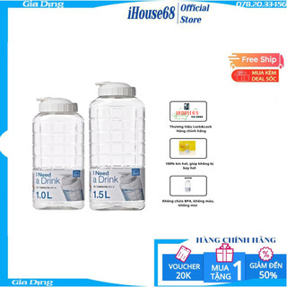 Bình nước Jug Lock&Lock HAP810 1L và HAP812 1,5 L - Nắp màu trắng