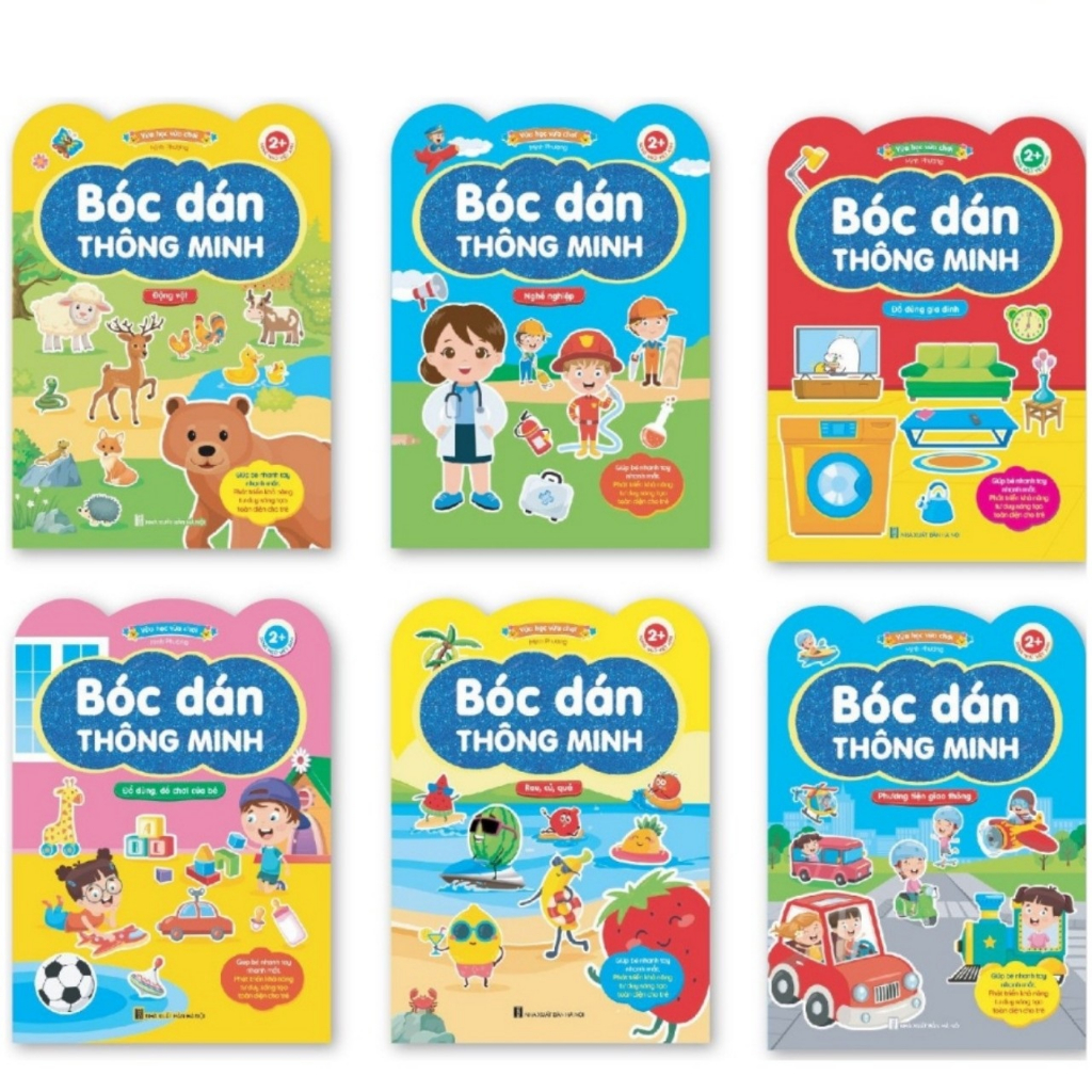 Bộ Sticker 365 đồ chơi bóc dán thông minh cho bé 6 chủ đề