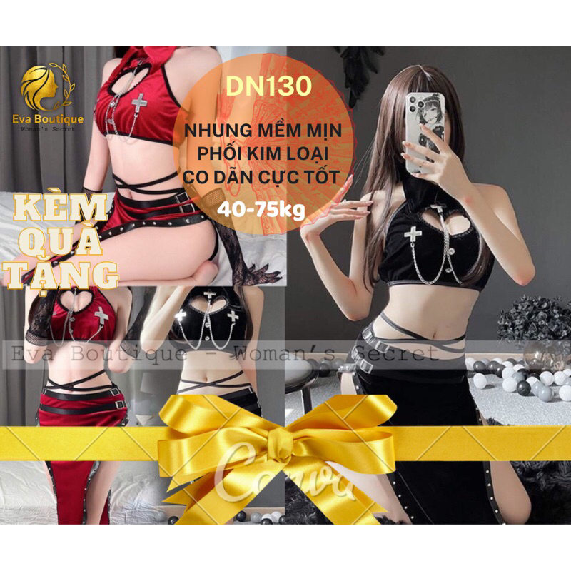 _DN130_Bộ full set nữ tu cách điệu xẻ tà sexy, ma sơ phong cách cá tính quyến rũ [EvaBoutique]
