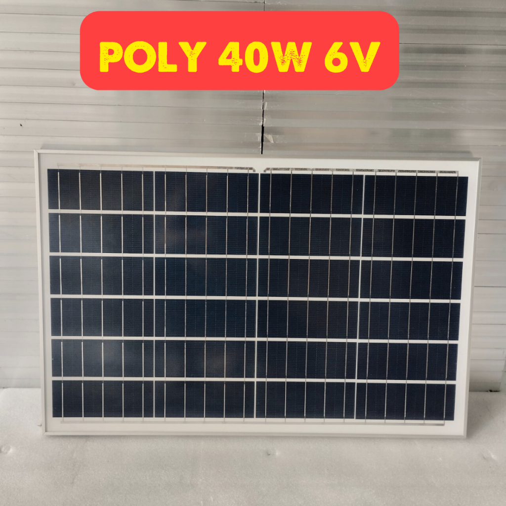 💥MỚI 2023 40W-6V💥 Tấm pin năng lượng mặt trời 40W 6V poly khung nhôm