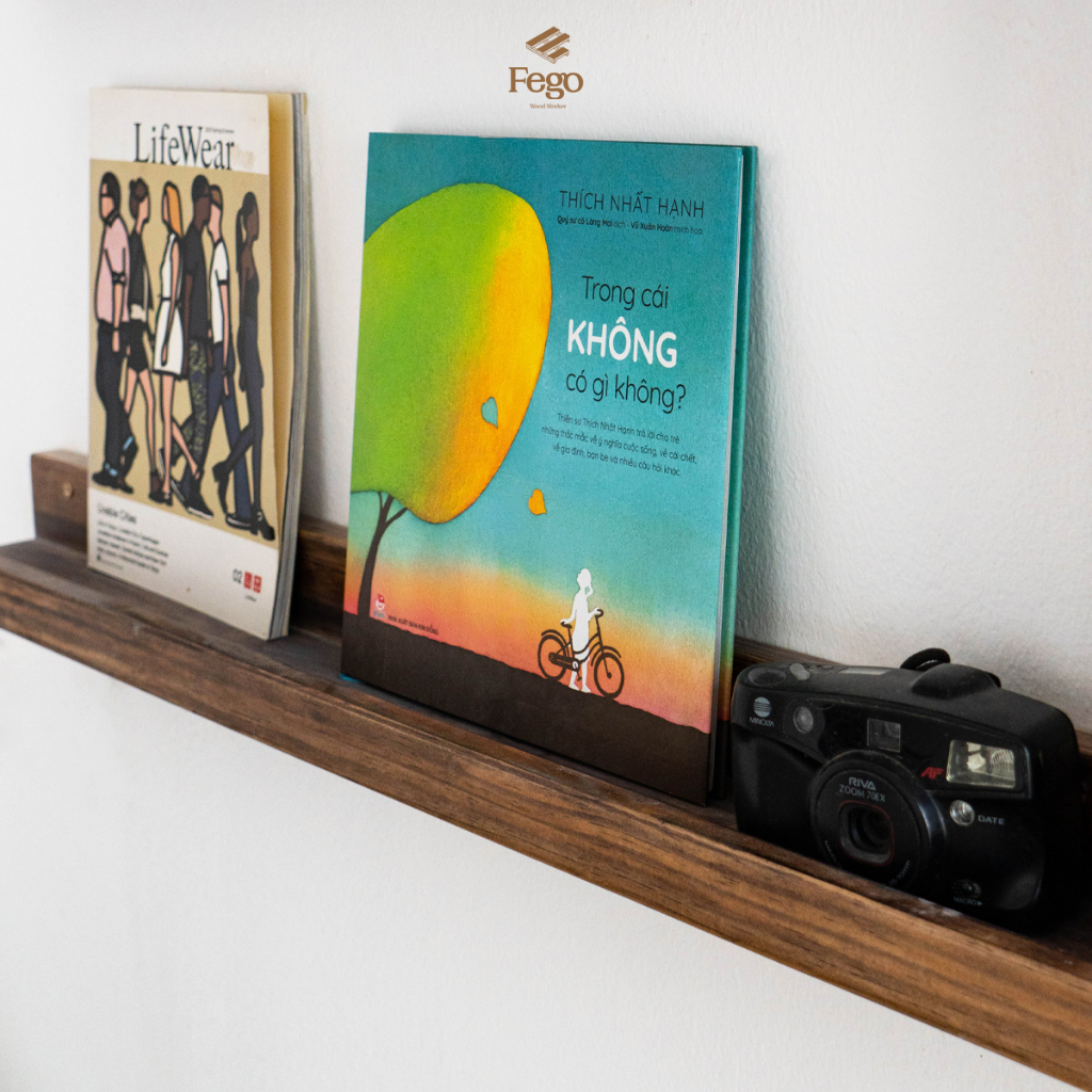 Kệ trưng bày tranh ảnh âm tường gỗ thông tự nhiên FEGO dành cho phòng khách và phòng ngủ