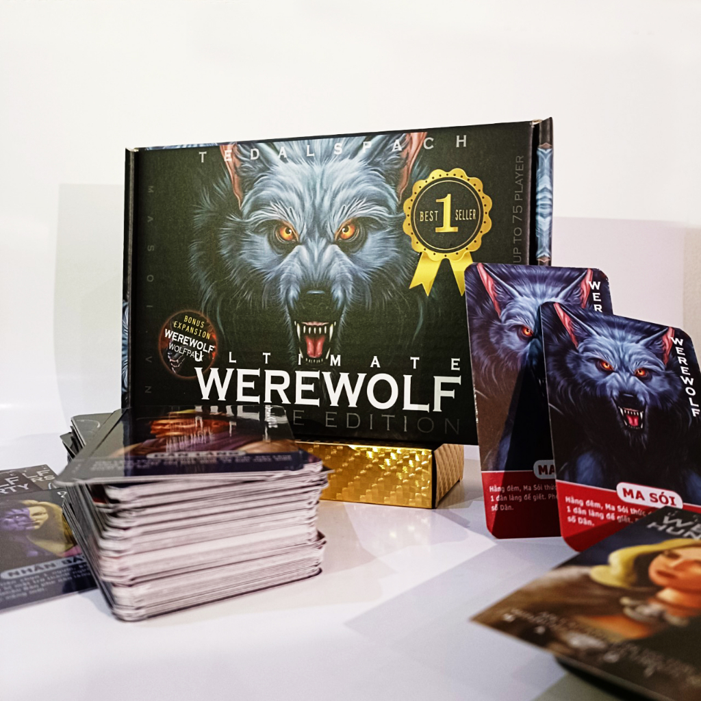 Bộ bài Ma sói Deluxe 90 lá Việt hóa, bộ đầy đủ phiên bản hộp cao cấp