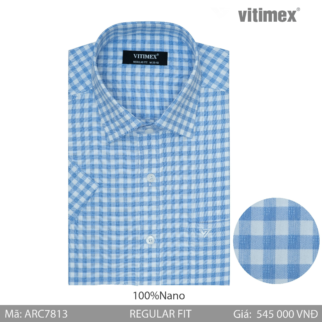 ÁO SƠ MI NGẮN TAY REGULAR VẢI TRE MÁT LẠNH ARC7813