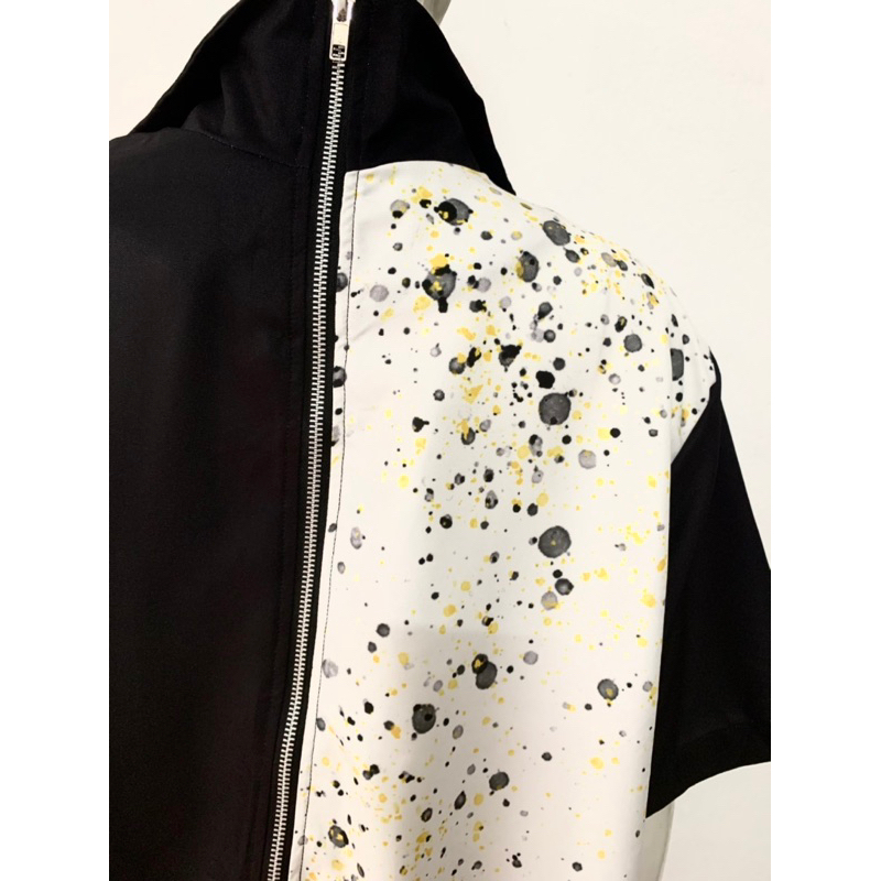 Áo Khoác Sơ Mi Unisex Form Rộng Oversize Ngắn Tay Kéo Khoá Lưng DESTRUCTION Hàng Local Brand Siêu Đẹp Kimono Nam Nữ