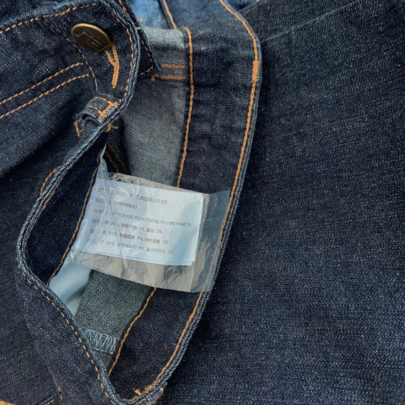 Quần Jeans Bò Nam Nữ Ống Rộng Lưng Cao SPAO Hàng Xuất Hàn Xịn Cao Cấp Mịn Đẹp Nặng Phong Cách Hàn Quốc Xanh Đậm 25G31 V1