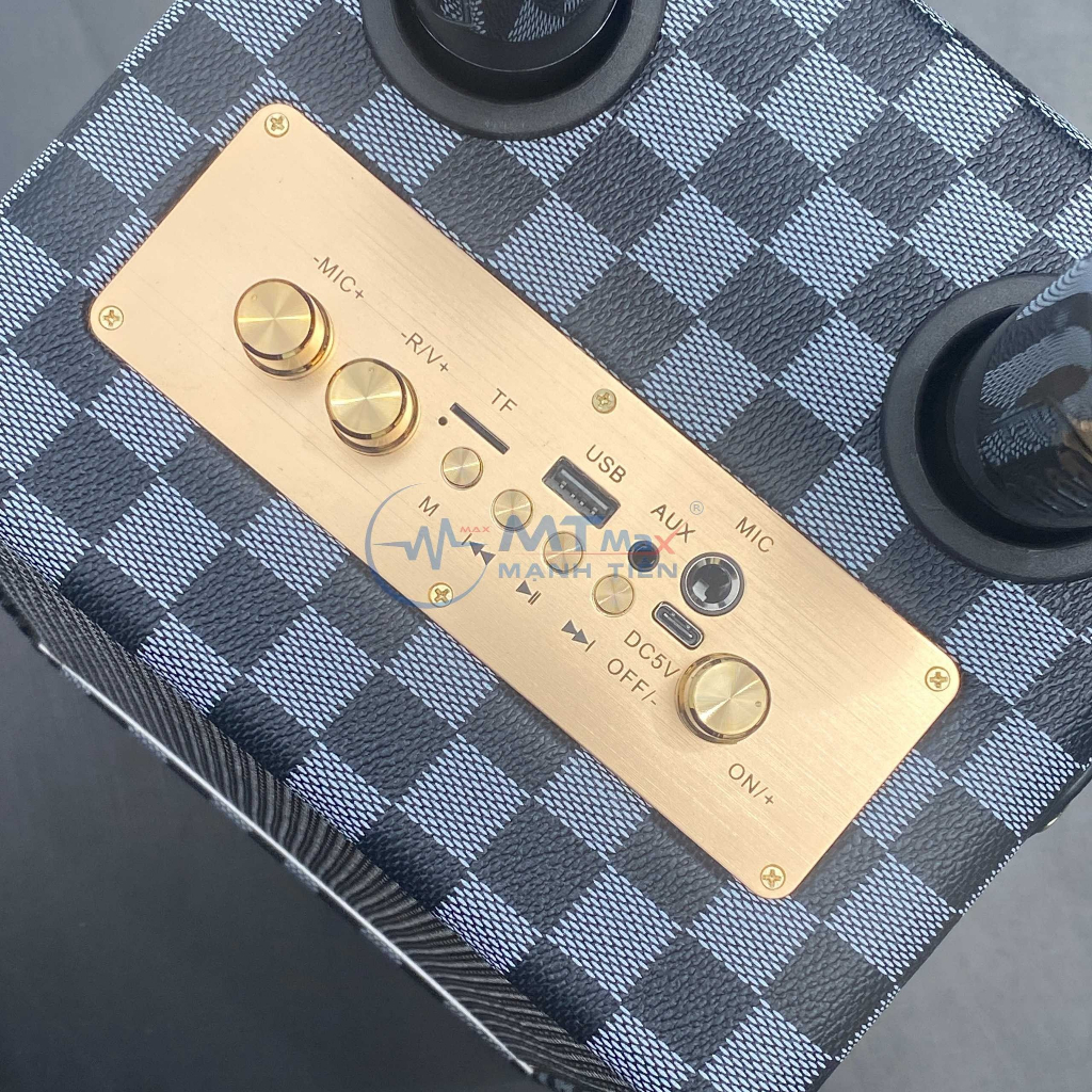 Loa Bluetooth Karaoke Qixi SK2050 - Bass Êm Pin 3.600mAh Kèm 2 Micro Không Dây