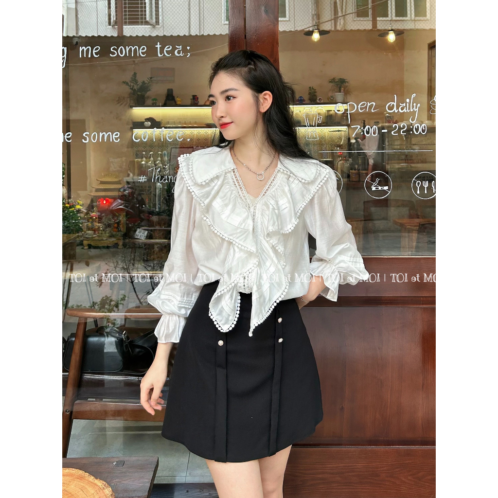 ÁO BÈO ĐŨI DÀI TAY EMY SHIRT_TOI et MOI