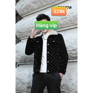áo khoác nam cao cấp, chất liệu da nhung dập vân lv hàng víp,,