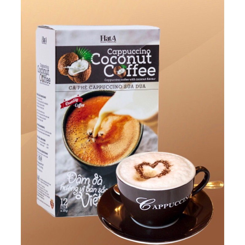 Cafe Hoà Tan Capuchino Dừa/ Sầu Riêng/Hazenut&mật ong.