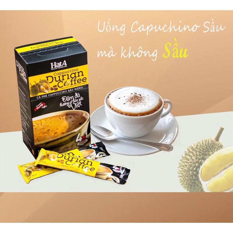 Cafe Hoà Tan Capuchino Dừa/ Sầu Riêng/Hazenut&mật ong.