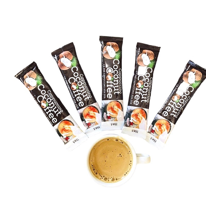 Cafe Hoà Tan Capuchino Dừa/ Sầu Riêng/Hazenut&mật ong.