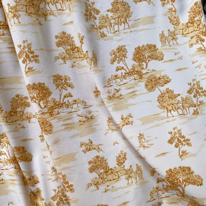 Vải Lụa Hàn Châu Phong Cảnh Khổ 1m5 - Chất Rũ Nhẹ, Mềm Mịn, Giãn Nhẹ 2 Chiều - May Áo Dài, Áo Kiểu, Đồ Bộ