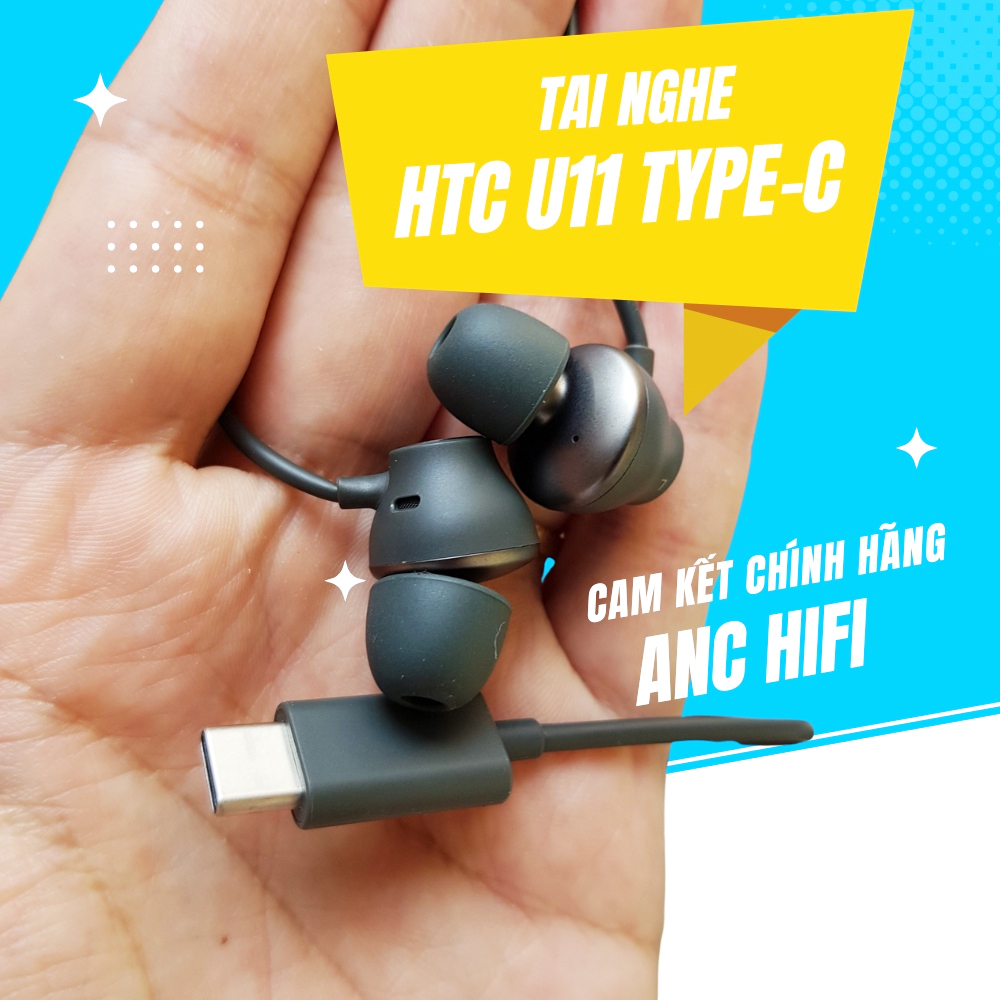 Tai nghe HTC Usonic U11/ U11+ / U12+, chân Type- C  - Hàng Zin Hãng Bass ấm sâu rất em, nghe siêu hay
