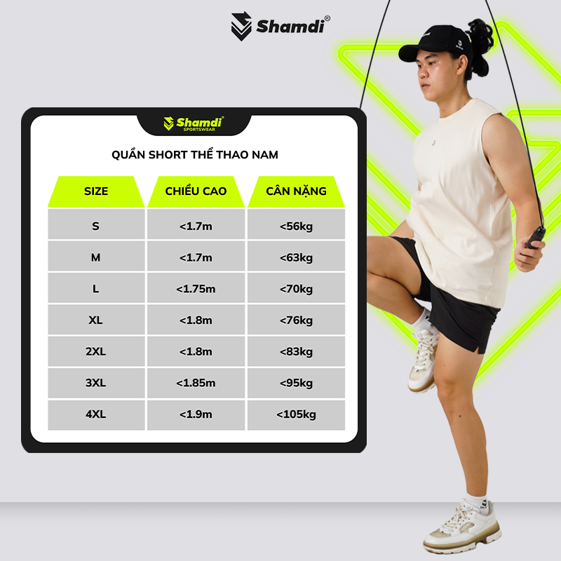 Quần Short Nam Tập Gym Chạy Bộ Đạp Xe Thể Thao SHAMDI Running Ultra Fast Thoáng Khí Thoải Mái Vận Động - SD1212