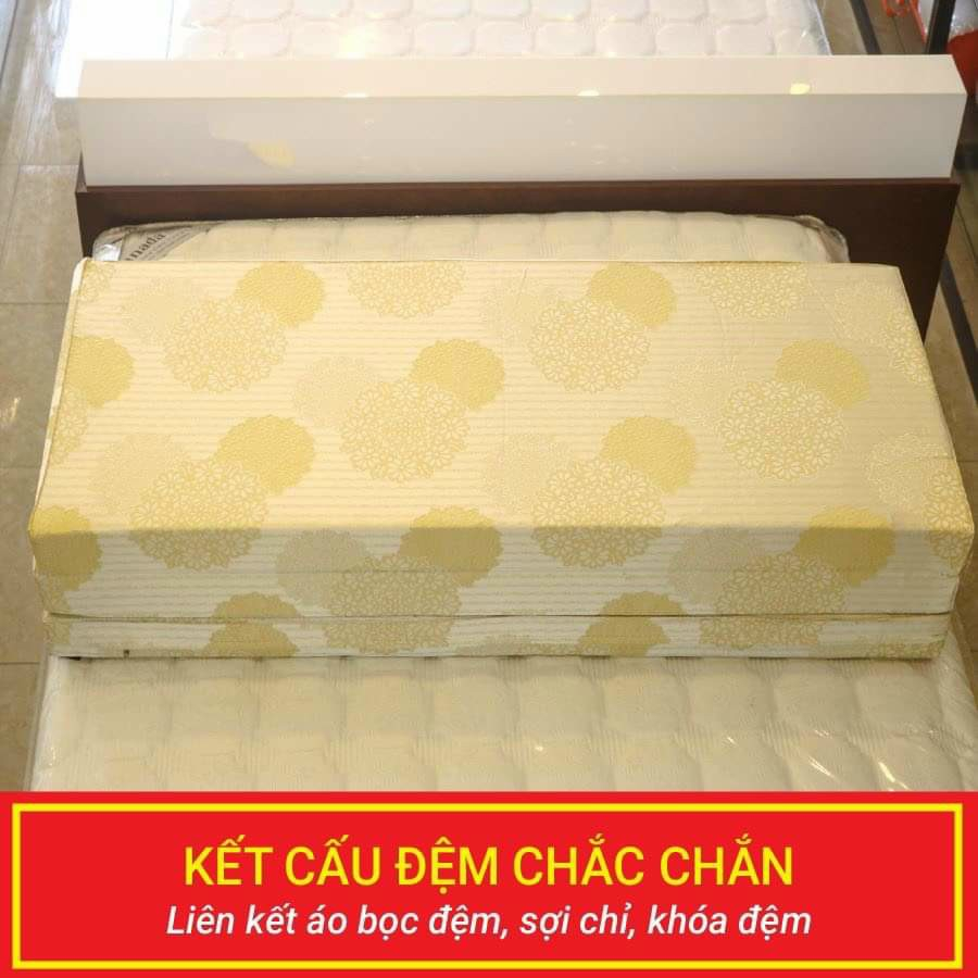 💫Nệm gòn Korea Hàn Quốc giá rẻ dày 5cm, đủ kích thước, nệm bông ép gấp 3 tiện lợi nằm mát lưng, tốt cho cột sống_HCM