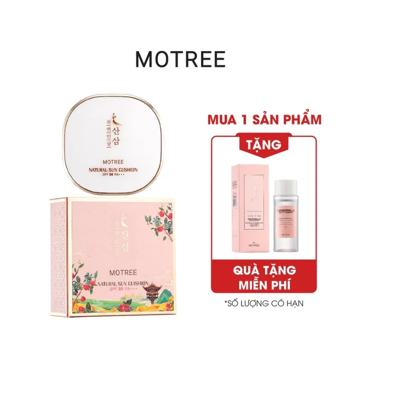 Cushion Chống Nắng Lựu Sâm Motree - TẶNG NƯỚC TẨY TRANG HOA CÚC