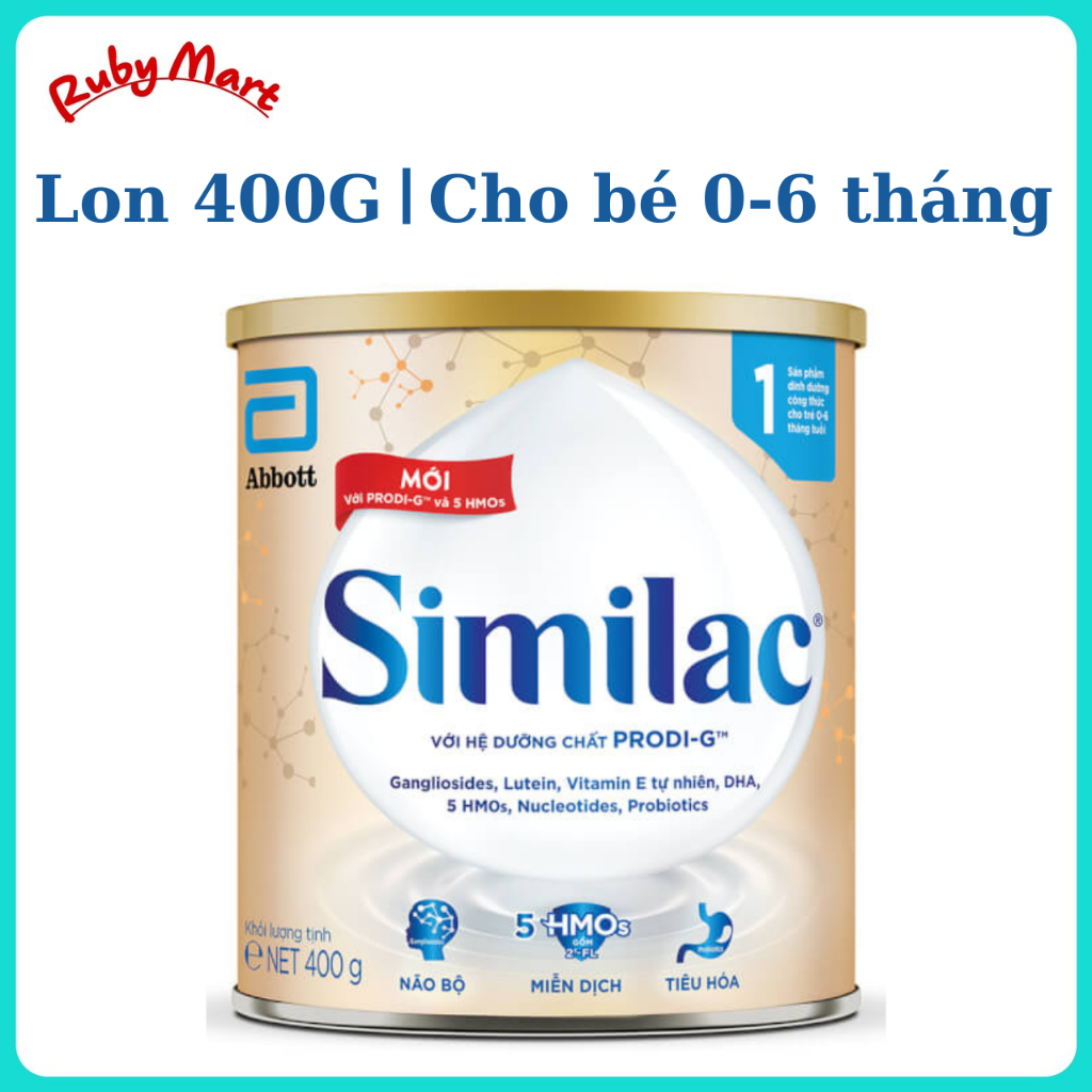 [Date 11.2024] Sữa bột Similac 5G số 1 400g (cho bé 0-6 tháng tuổi)