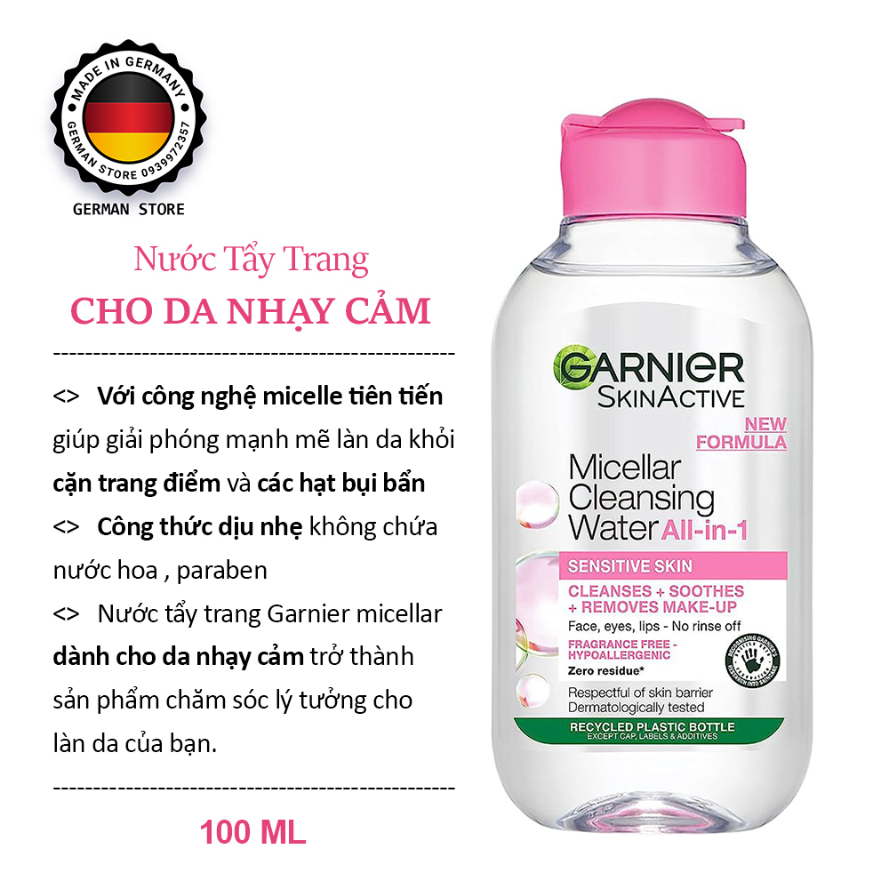 [Hàng Đức]?Nước Tẩy Trang Garnier Cho Da Thường Và Da Khô?100Ml