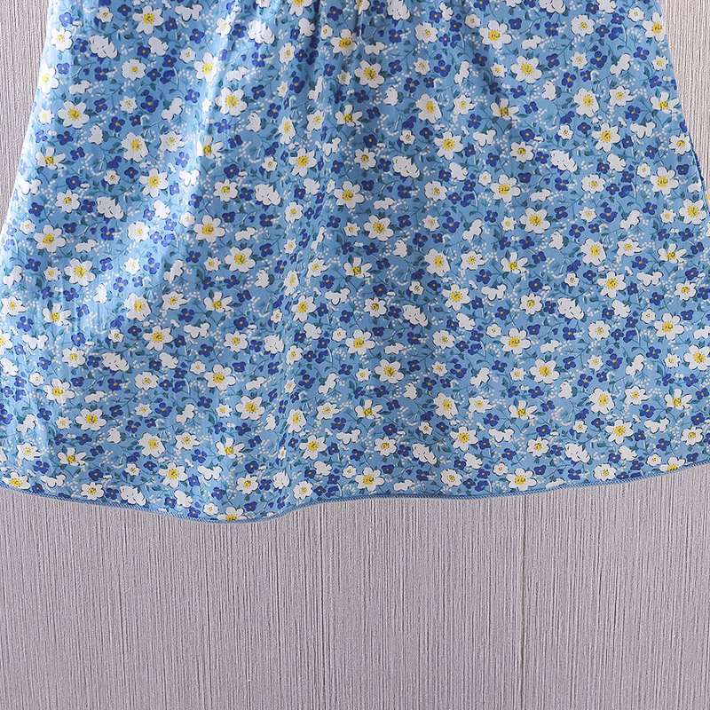 Đầm công chúa tay ngắn cổ búp bê thêu hoa phong cách mùa hè thời trang cho bé gái 1-3 tuổi