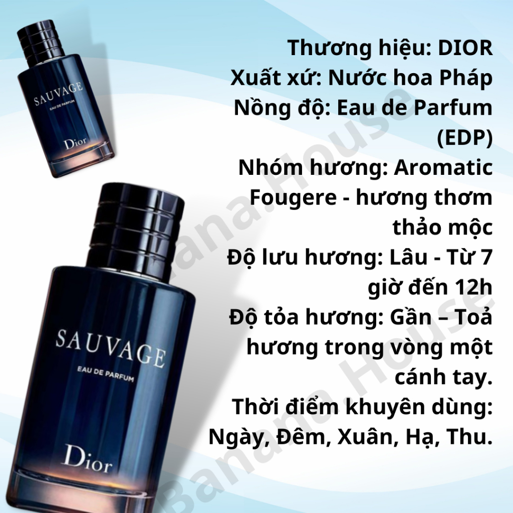Nước Hoa Mini Size Nam Sauvage EDT 10ml Đẳng Cấp Sang Chảnh