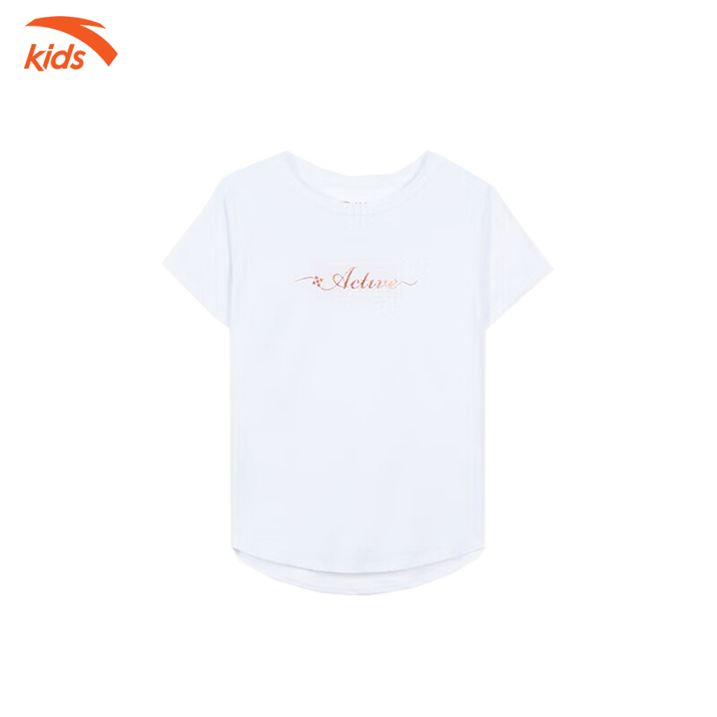 Áo thun bé gái Anta Kids, dòng thể thao, chất liệu Polyester co giãn 4 chiều W362327146