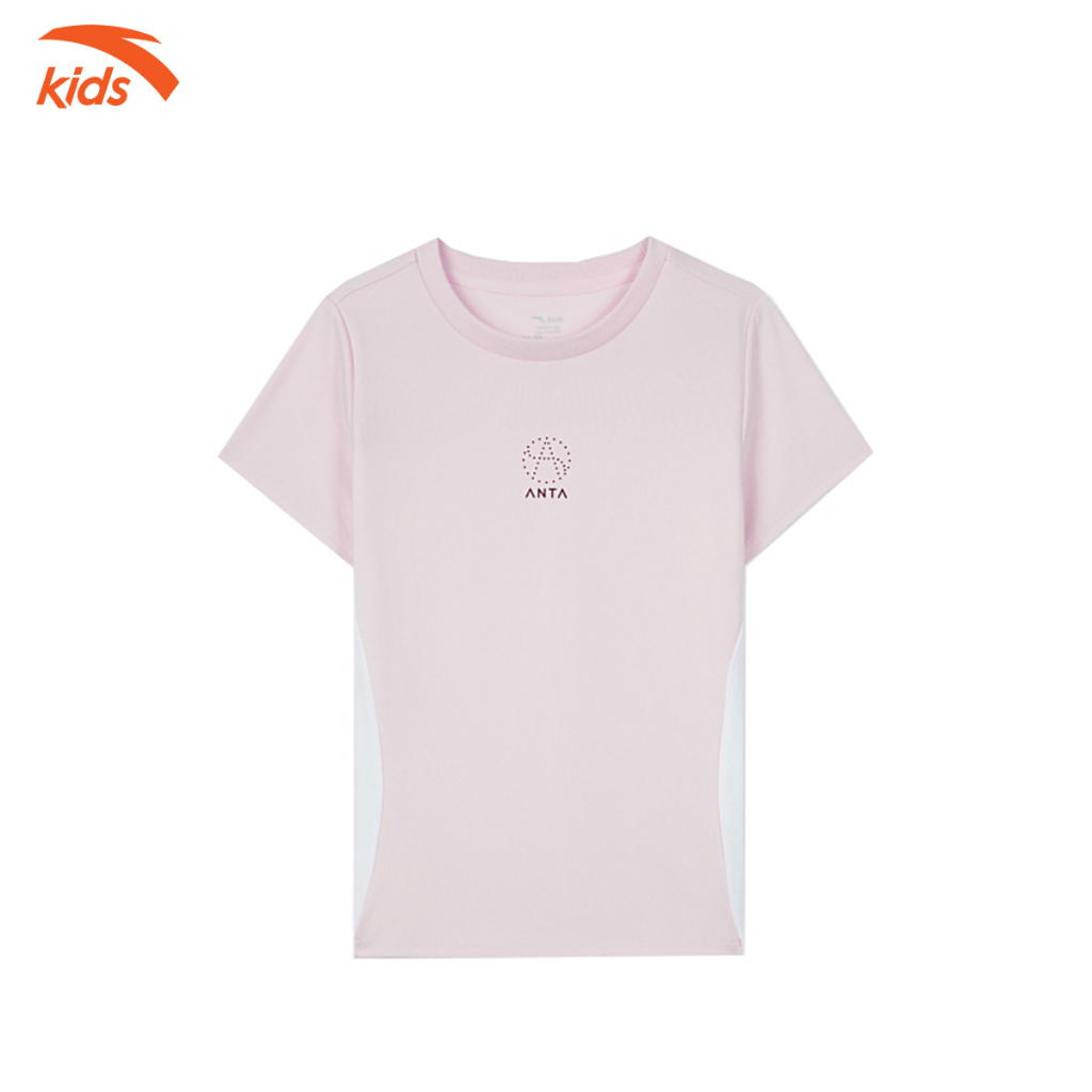 Áo phông bé gái Anta Kids chất cotton co giãn 4 chiều, thoáng khí W362327147