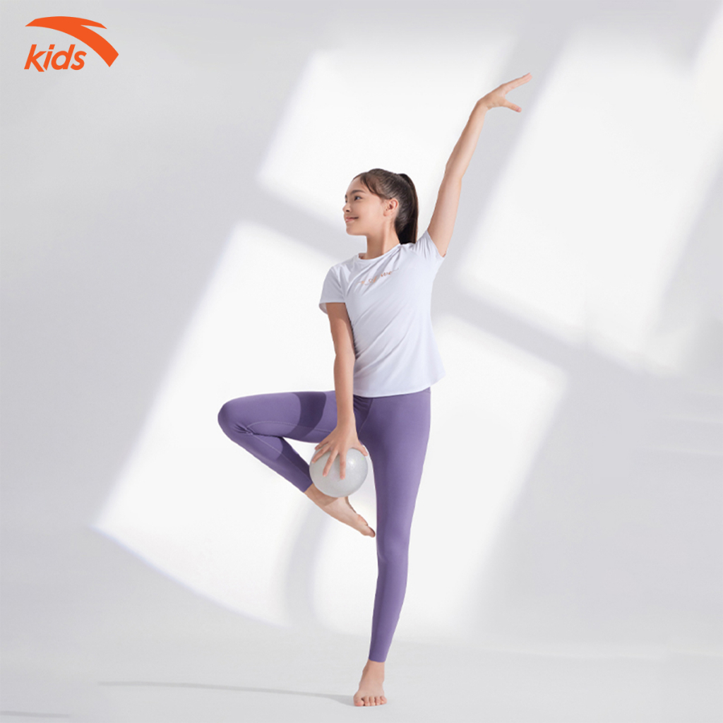 Áo thun bé gái Anta Kids, dòng thể thao, chất liệu Polyester co giãn 4 chiều W362327146