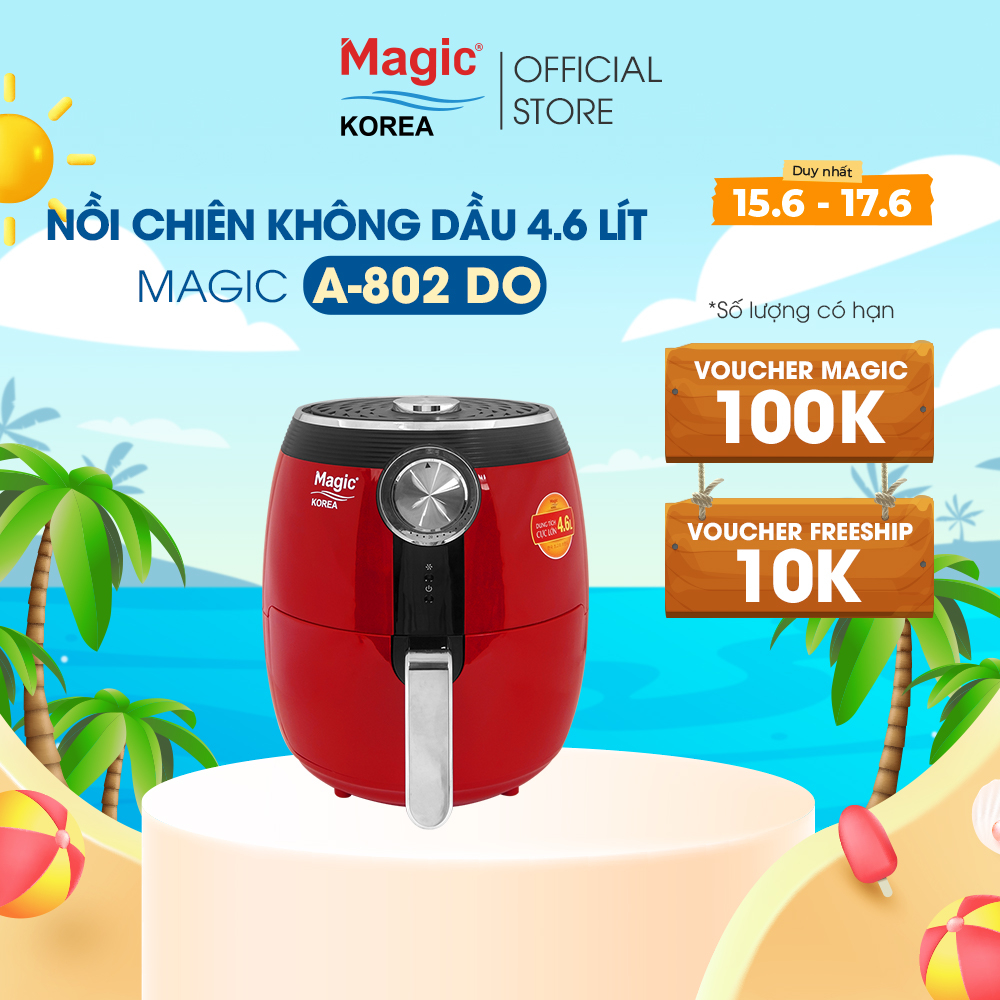 Nồi chiên nướng chân không Magic Korea A-802 4.6L - Đỏ