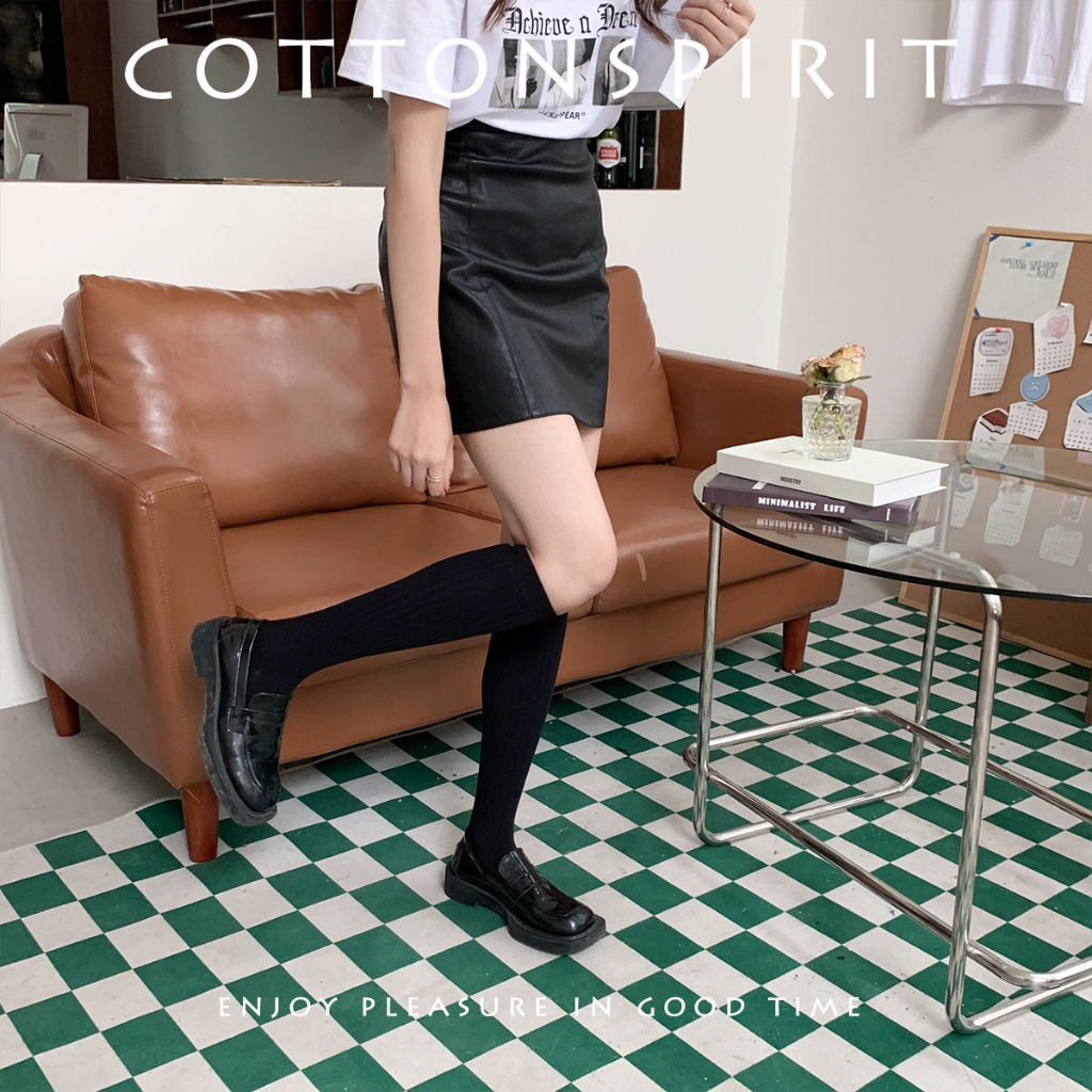 Vớ cổ cao nữ Dài đến đầu gối Tất cao cổ dài nữ Ngang gối Cá tính Cao cấp Thời trang Hàn Quốc