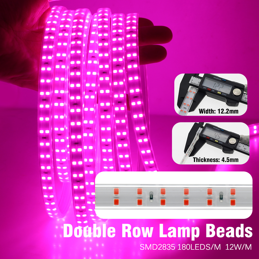 Đèn LED Trồng Cây Trong Nhà Có Thể Uốn Cong 220V 180D Đèn Led Kích Thích Tăng Trưởng Cho Cây Trồng 2/3/4/5/6/8/10/15M