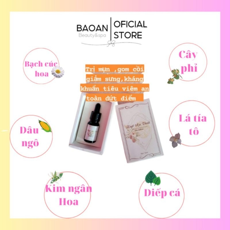 Serum huyết mộc thanh mix saffaron 100% thiên nhiên giúp loại bỏ tất cả các loại mụn mờ thâm, trắng da