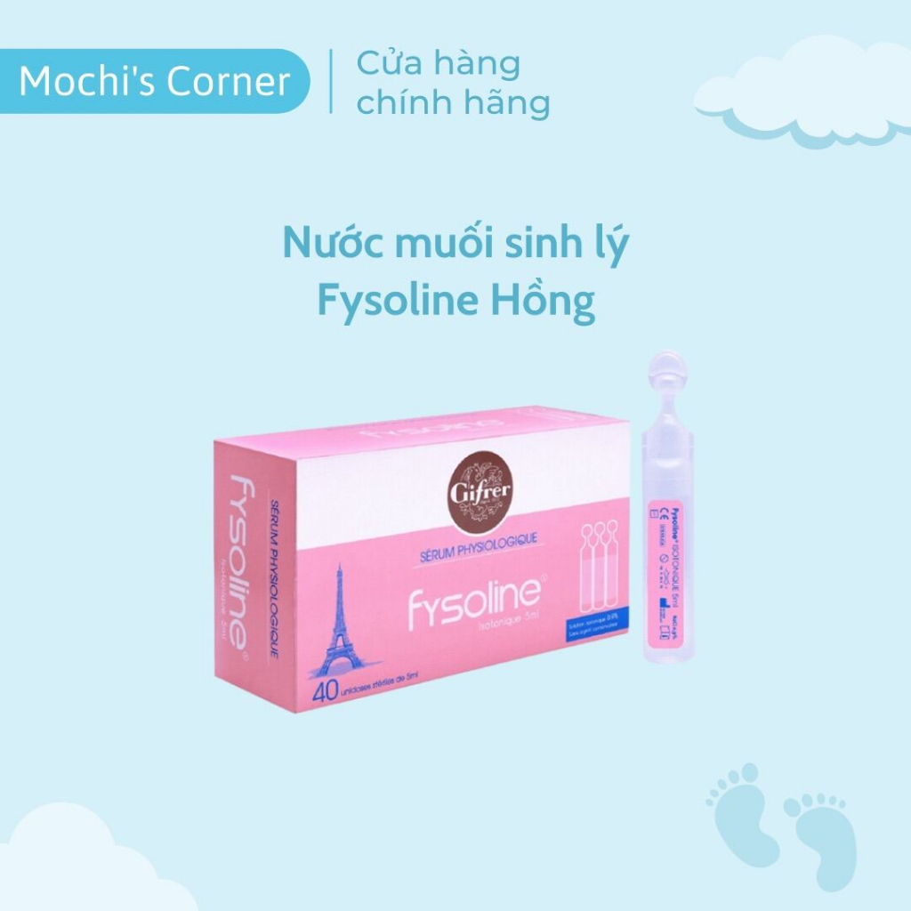 Combo Nước muối sinh lý Fysoline hồng 40 ống x 5ml vệ sinh mắt, mũi, miệng hiệu quả