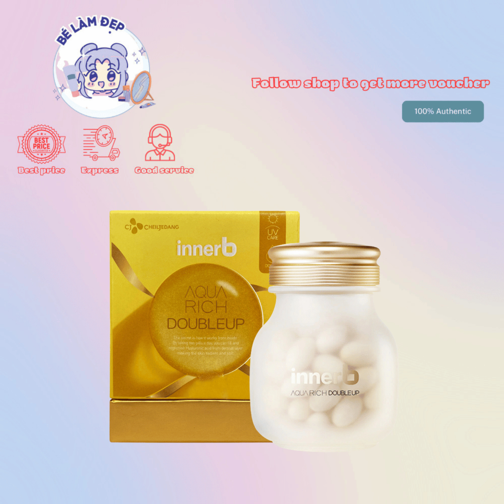 Viên Uống Cấp Nước INNERB AQUA RICH Mẫu Mới 500mgx70V Hàm Lượng Gấp Đôi Mẫu Cũ
