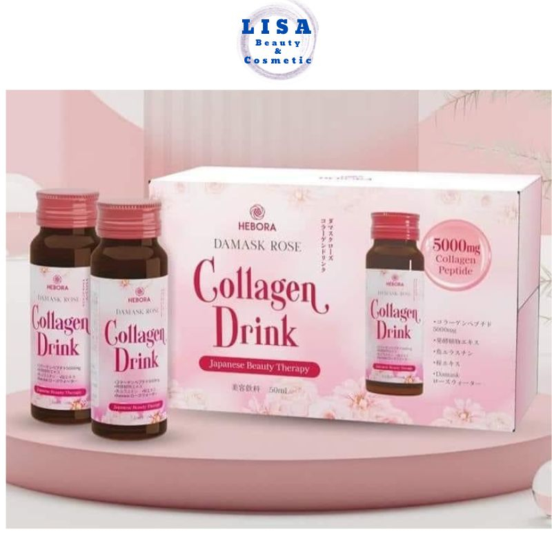 Nước Uống Hebora Collagen Drink Nhật Bản Hộp 10 Chai - Giúp Da Khoẻ Đẹp -Căng Bóng